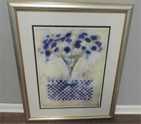 LOVELY Large ' Blue Cornflower ' Print.