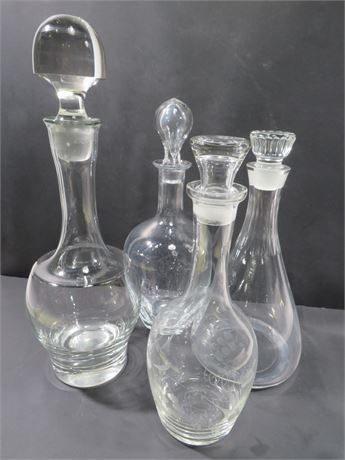 Glass Liquor Decanter Lot