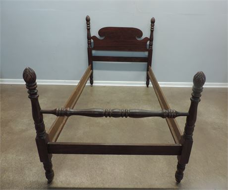 Vintage Solid Wood Twin Four Poster Bed
