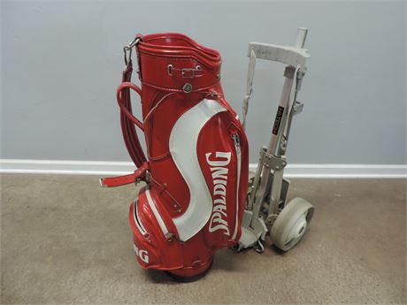 SPALDING Golf Bag / KNIGHT Rolling Cart