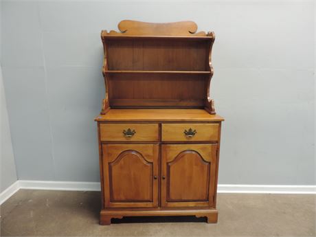 Vintage Two Piece Buffet / Display Cabinet