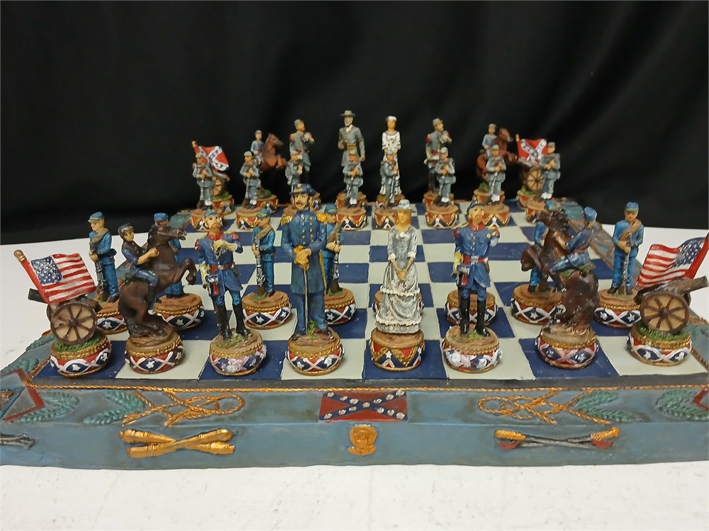 Transitional Design Online Auctions - Hand-painted Civil War-themed ...