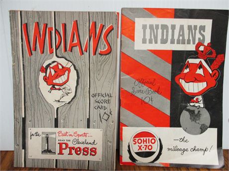 1949 & 1951 Cleveland Indians Scorebooks