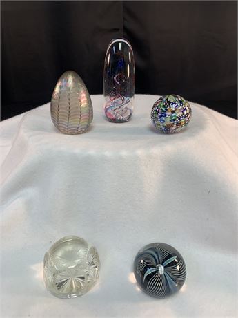 Paper Weights (5)Featuring,Signed,ZELENKO,Signed,MATTSON,Signed,LOTTON