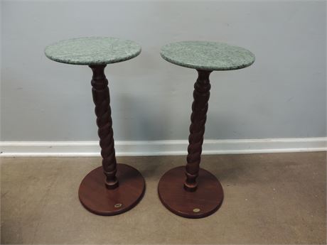 Two UNIQUEWISE Marble Top Stands