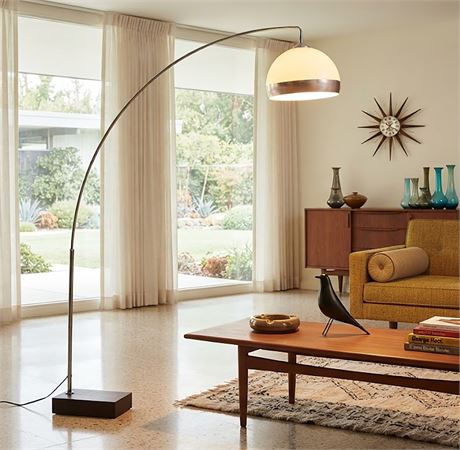Transitional Design Online Auctions - Mid-Century Modern Chrome & Globe ...