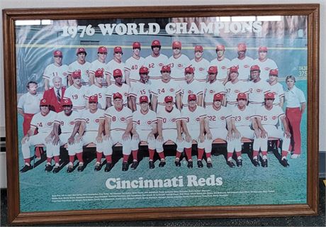 Cincinnati Reds 1976 World Champions Framed Picture 38.5inx27in