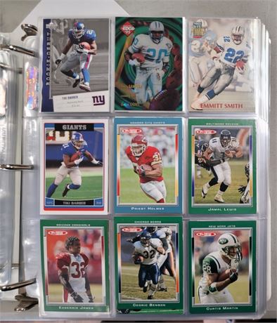 Full Binder of the Four Major American Sports with Stars: Barry Sanders and More