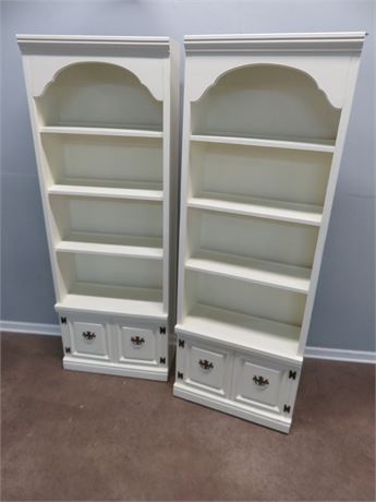Hand Painted Twin Bookcases