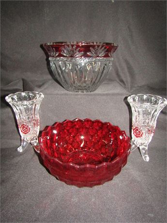Rare Ruby Colored Glassware