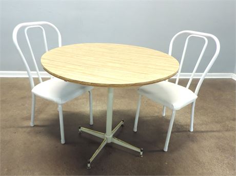 MID-CENTURY MODERN Dinette Table / Two Chairs