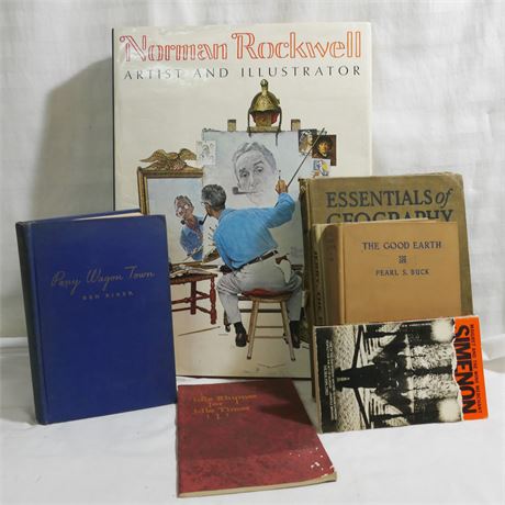 NORMAN ROCKWELL, BEN RIKER 1st Ed. "Pony Wagon Town" Art & Literature Lot
