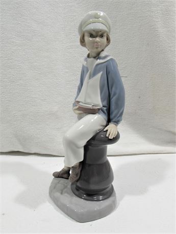 Lladro - Sailor Boy with Yacht - Retired Figurine
