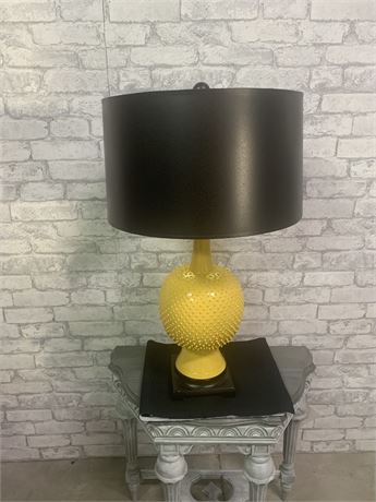 Sunshine Yellow Hobnail Table Lamp