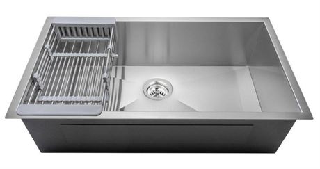 Undermount Stainless Steel Kitchen Sink 32" x 18" Single Bowl