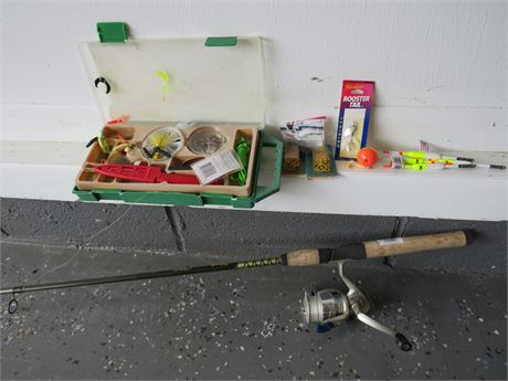 SHAKESPEARE Cirrus Spin Cast Rod & Reel w/Tackle