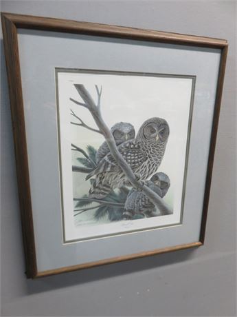 JOHN RUTHVEN Limited Edition "Barred Owls" Print