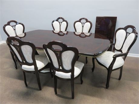 Cherry Lacquer Dining Table Set