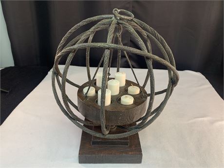 UTTERMOST Round Wrought Iron Candle