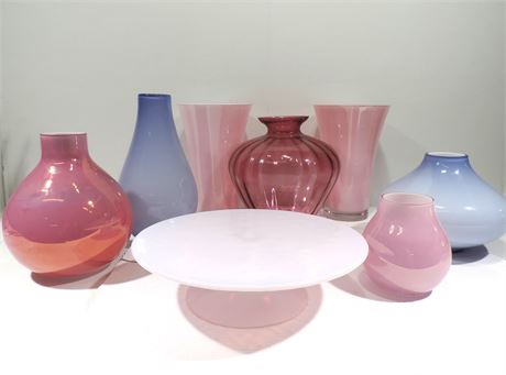 Art Glass Vases / Cake Plate