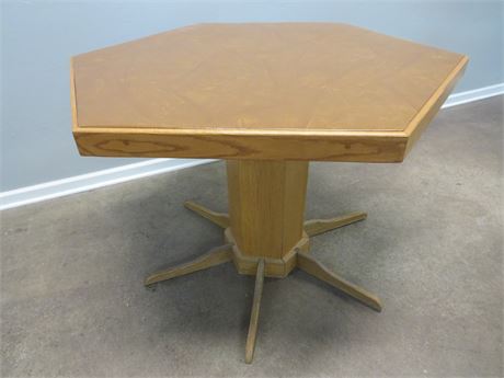 Hexagonal Pedestal Table