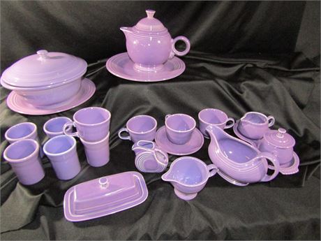 Rare Lilac Fiestaware, Creamer, Cups, Plates and More