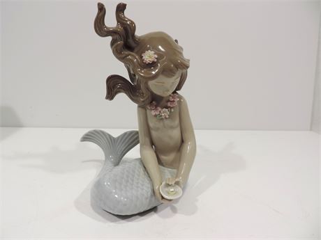 LLADRO 'Mirage' Mermaid Porcelain Figurine / Signed