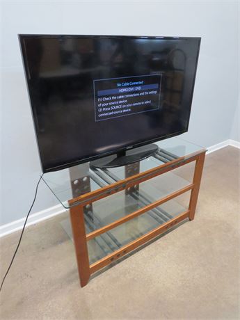 SAMSUNG 50-inch LED Smart TV w/Glass Stand