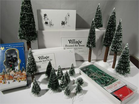 Dept. 56 "Snow Village", Pets on Parade, Frosted Trees and Accessories