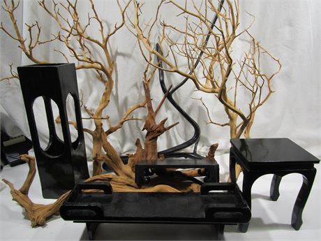 Asian Driftwood, Plant Stands