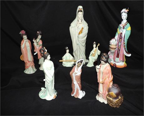 Asian Style Geisha Figurine Lot