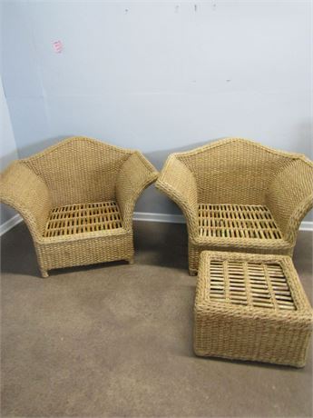 Rope Woven Patio Furniture Set