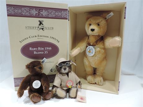 Collectible STEIFF Club Baby Bear Safari Teddy