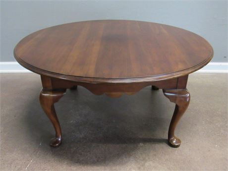 Round Coffee Table with Cabriole Legs