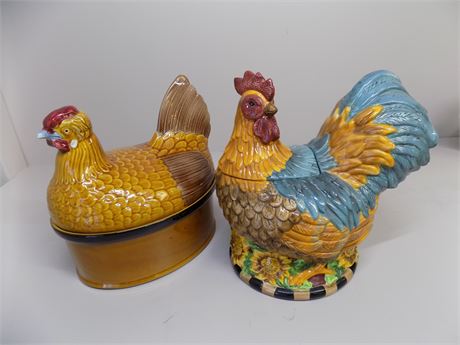 Two Chicken Tureens