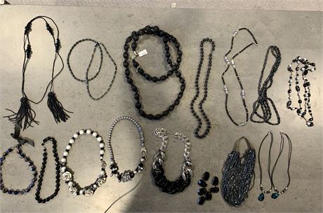 Lot of Black Necklace