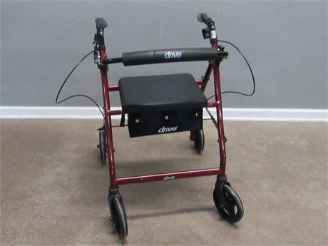 Drive Red and Black Folding Rollator