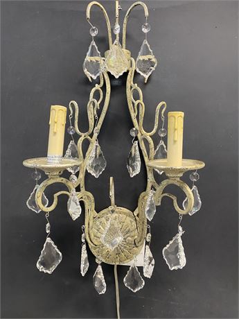 NEW Olympia Wall Sconce with Hanging Crystals