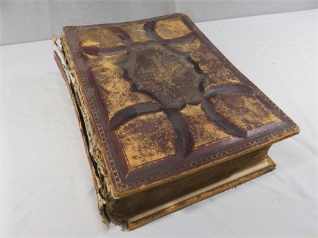 Antique 1871 Leather Bound Bible