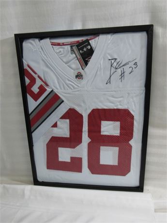 Framed Ohio State #28 Jersey - signed/Autographed by Beanie Wells