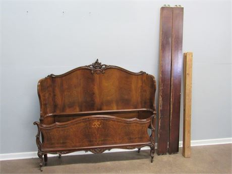 Vintage/Antique Full Size Bed on Casters