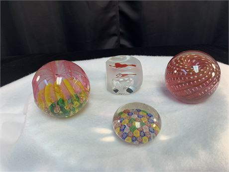 Paper Weights(4)Featuring, Signed, PW MEYERS, Signed, BRYAN NATUM