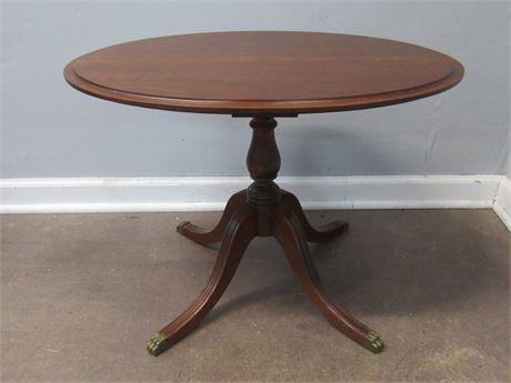 Oval Pedestal Side Table