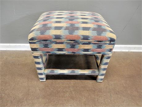 Bright and Colorful Upholstered Ottoman