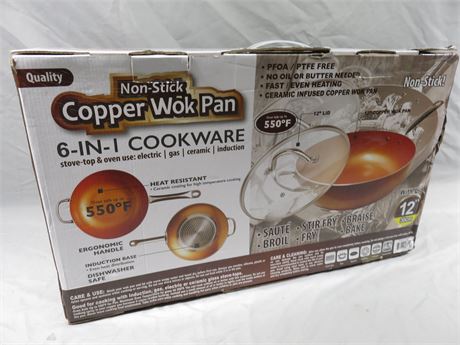 Non-Stick Copper Wok Pan
