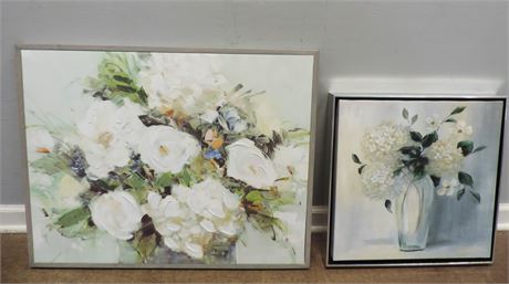 Two Floral Paintings on Canvas / Mexico