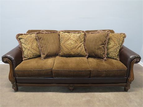 ASHLEY FURNITURE Blended Leather Sofa