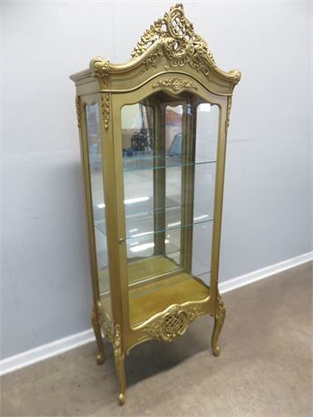 Victorian Style Lighted Curio Cabinet