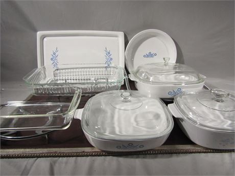 Vintage Pyrex Clear Bakeware, Corning Ware and More !