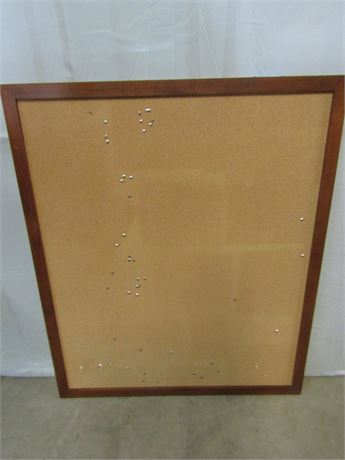 Large Bulletin Board with Wood Frame